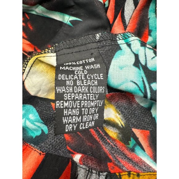 Mischa tie front bold colorful women size large cotton light jacket cover layer - Picture 6 of 9